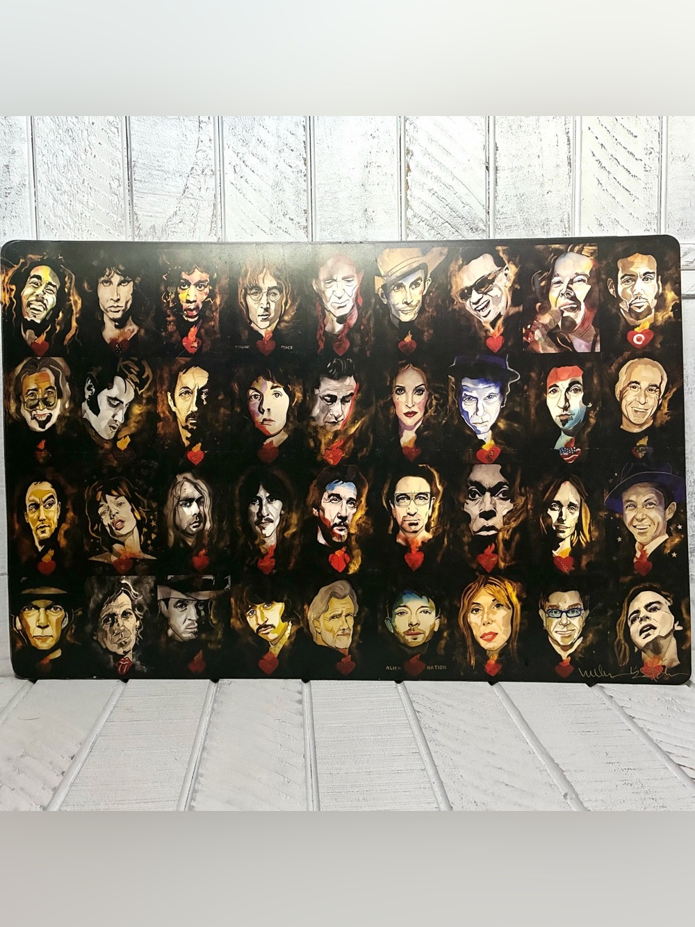 Music Legends Artwork By William K. Stidham Musicians Placemats 11”x17” Set Of 4